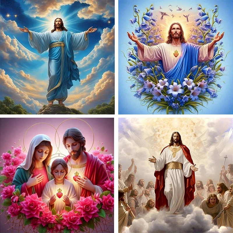 

GATYZTORY Diamond Embroidery Religion Portrait Painting Angel DIY Suitable For Beginners Mosaic Sheep Home Decoration