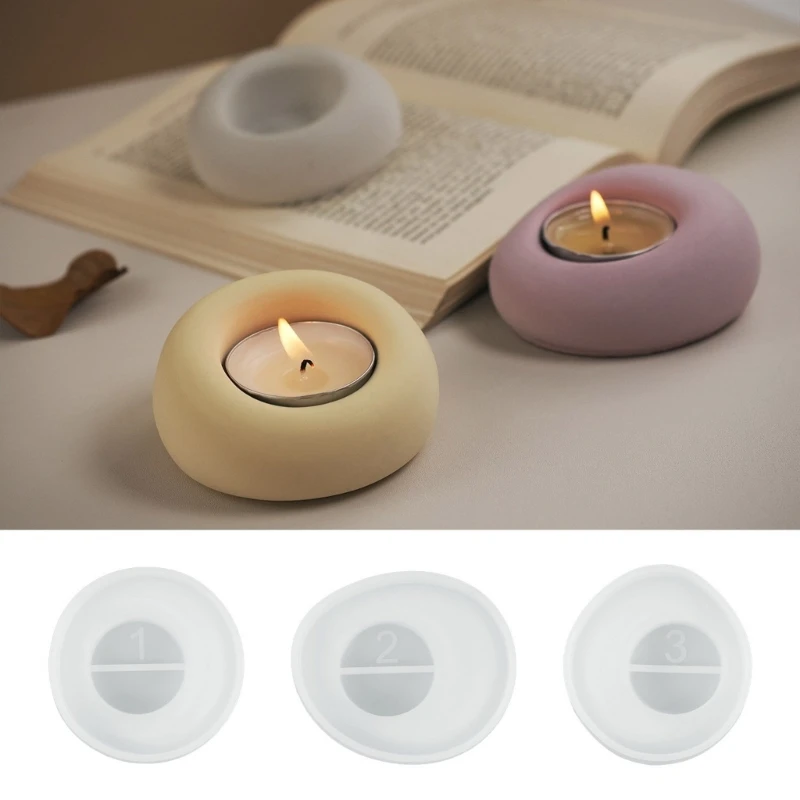 Resin Silicone Mold Craft Moulds Candle Holder Mold Irregular Silicone Candle Base Molds for Hand-Making Candle Holder