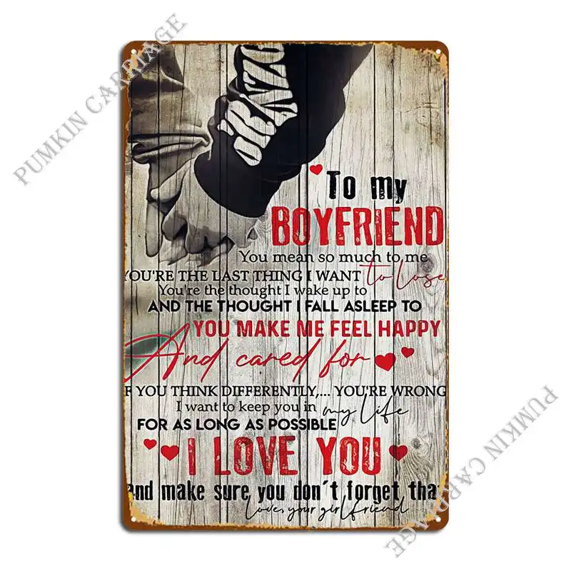 To My Husband Metal Sign PaintingGarage Create Club Tin Sign Poster