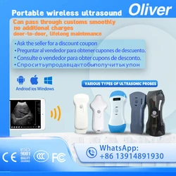 portable WIFI Wireless Ultrasound Probe scanner machine Machine pocket USG support app iOS Android Windows carry free suitcase
