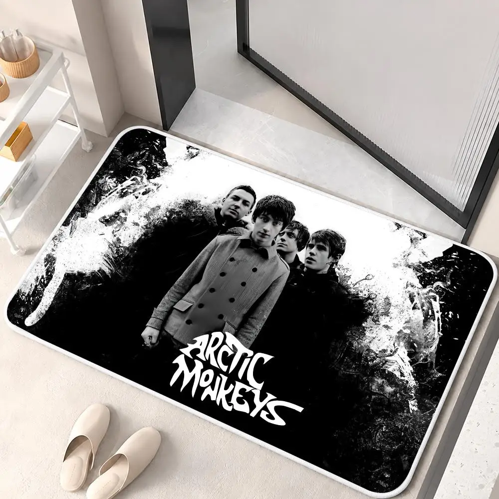 Band A-Arctic M-Monkeys Floor Mat Flannel Rug Soft Non Slip Washable Door Mat For Bathroom Bedroom Kitchen Home Decor