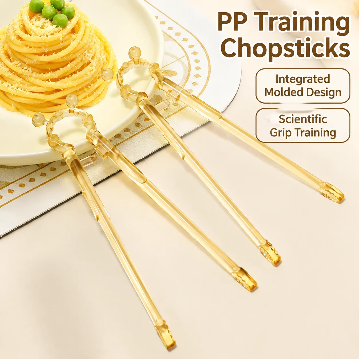 PPSU Kids Training Chopsticks for Toddlers 1-6 Years, Baby Learning Chopsticks, Self-Feeding Eating Tools