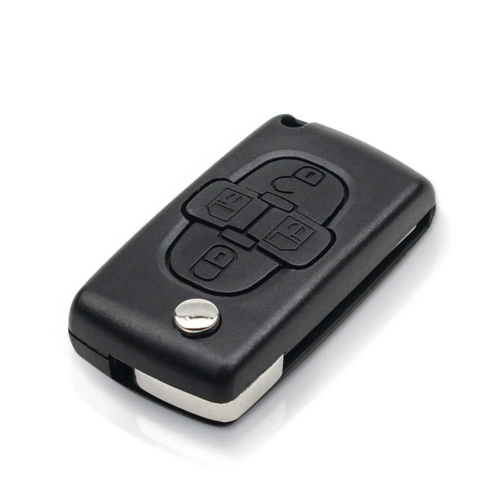 KEYYOU 4 Buttons Flip Floding Remote Key Shell Case Fob For Peugeot 1007 For Citroen C8 VA2/HU82 Blade CE0523 CE0536