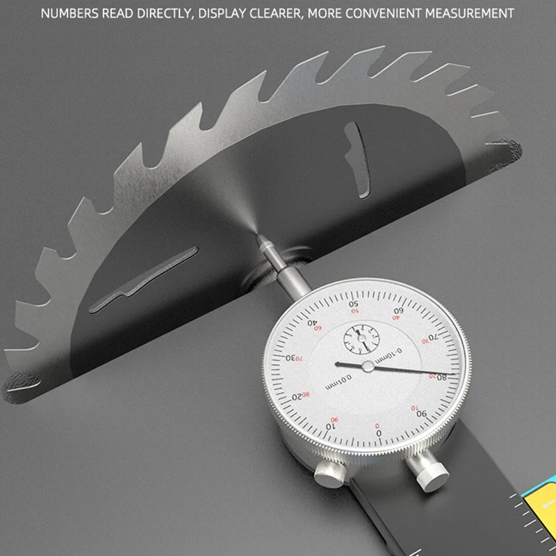 Table Saw Dial Gauge Corrector Black Aluminum Alloy About 230Mm Long For Saw Table Saw Blade Parallelism Correction