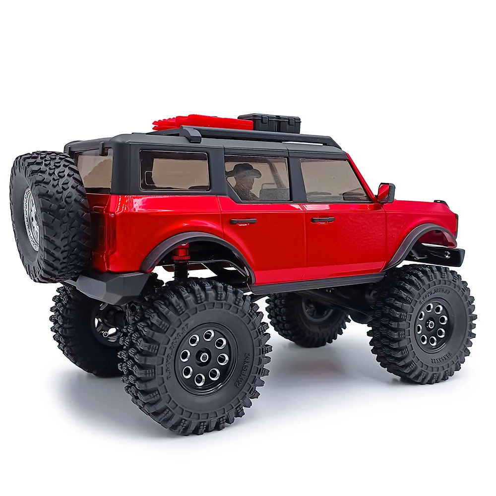 AXSPEED 4 szt. Metalowy Beadlock felgi + 58mm gumowe opony do TRX-4M Bronco 1/18 osiowy SCX24 1/24 RC Model ciężarówki