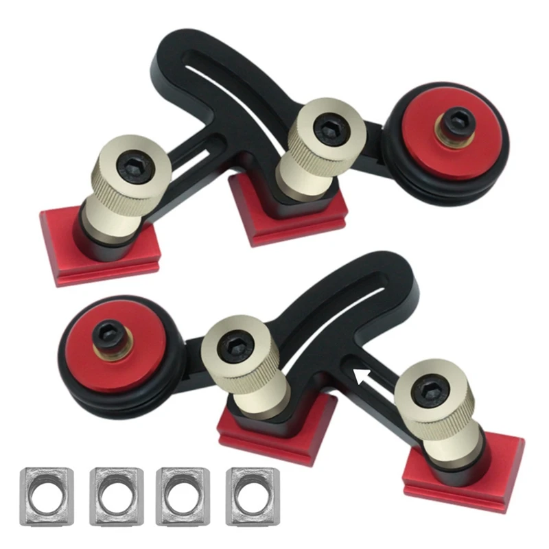 Anti-Rebound And Safe Push-In Of Woodworking Bearing Roller Press Auxiliary DIY Tool Feather Board Flip Table 1 Set