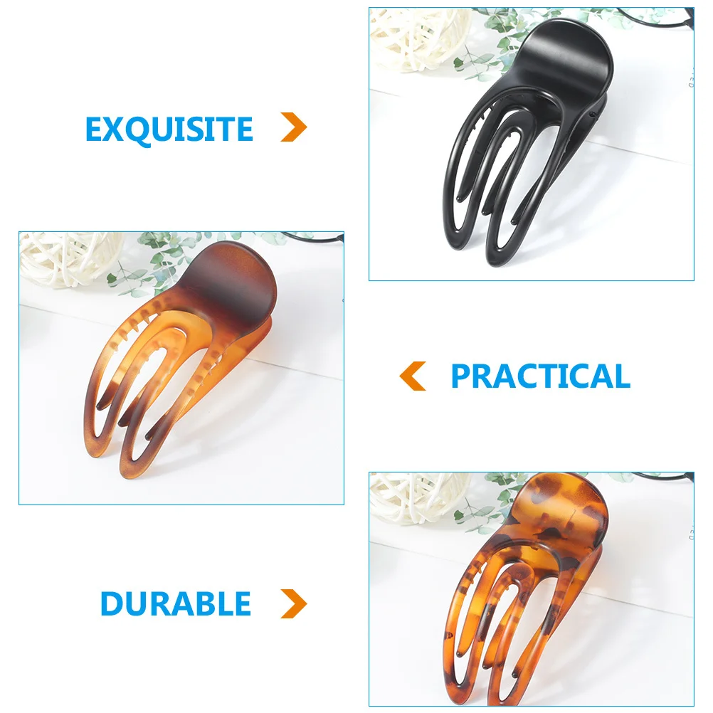 

6pcs Hair Claw Clips Long Thick Thin Hair Holder Detangling Easy Comb Back Clip For Women Banquet Birthday Party Use