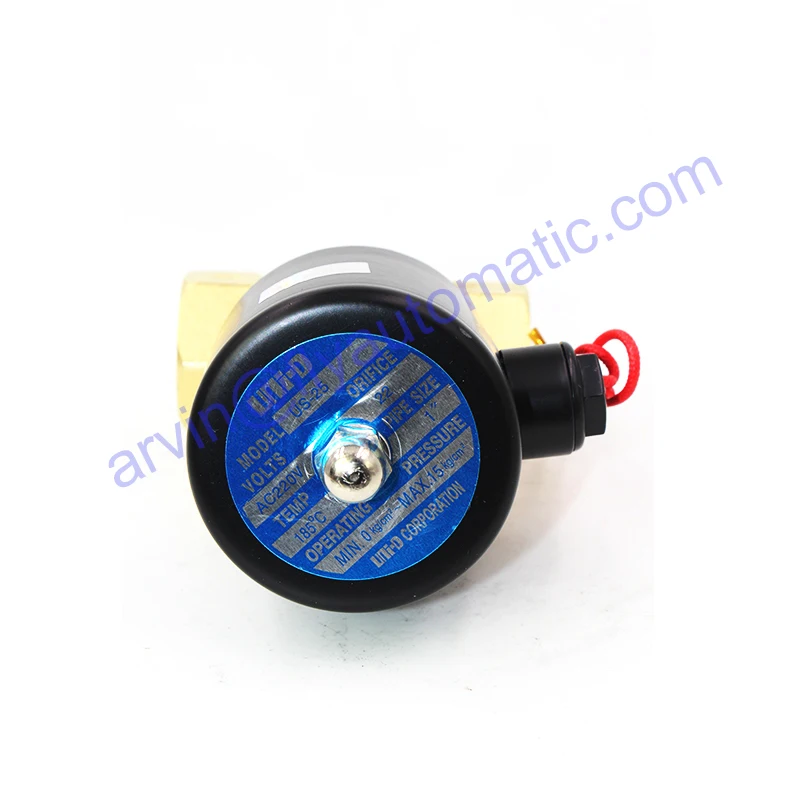 Imagem -03 - Unid Us25 Válvula de Solenóide Válvula de Água de Fluxo Fluido de Controle Eua Série Normalmente Fechado de Alta Temperatura Bronze