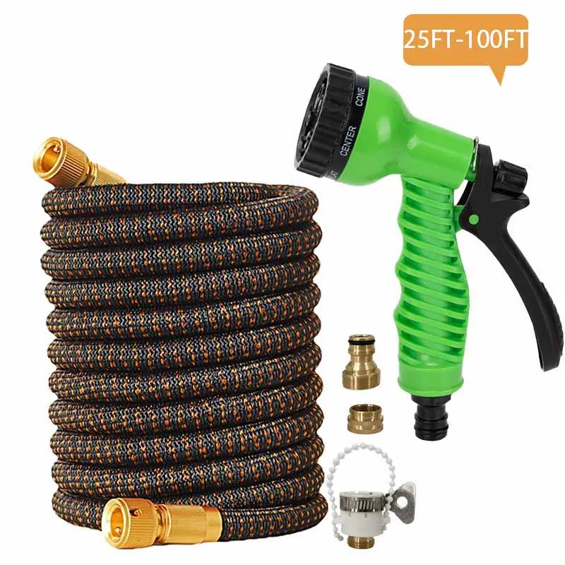 

High-Pressure 7-Function Nozzle Gun Expandable Garden Hose - Ideal Tool for Garden Irrigation, Gardening & Cleaning