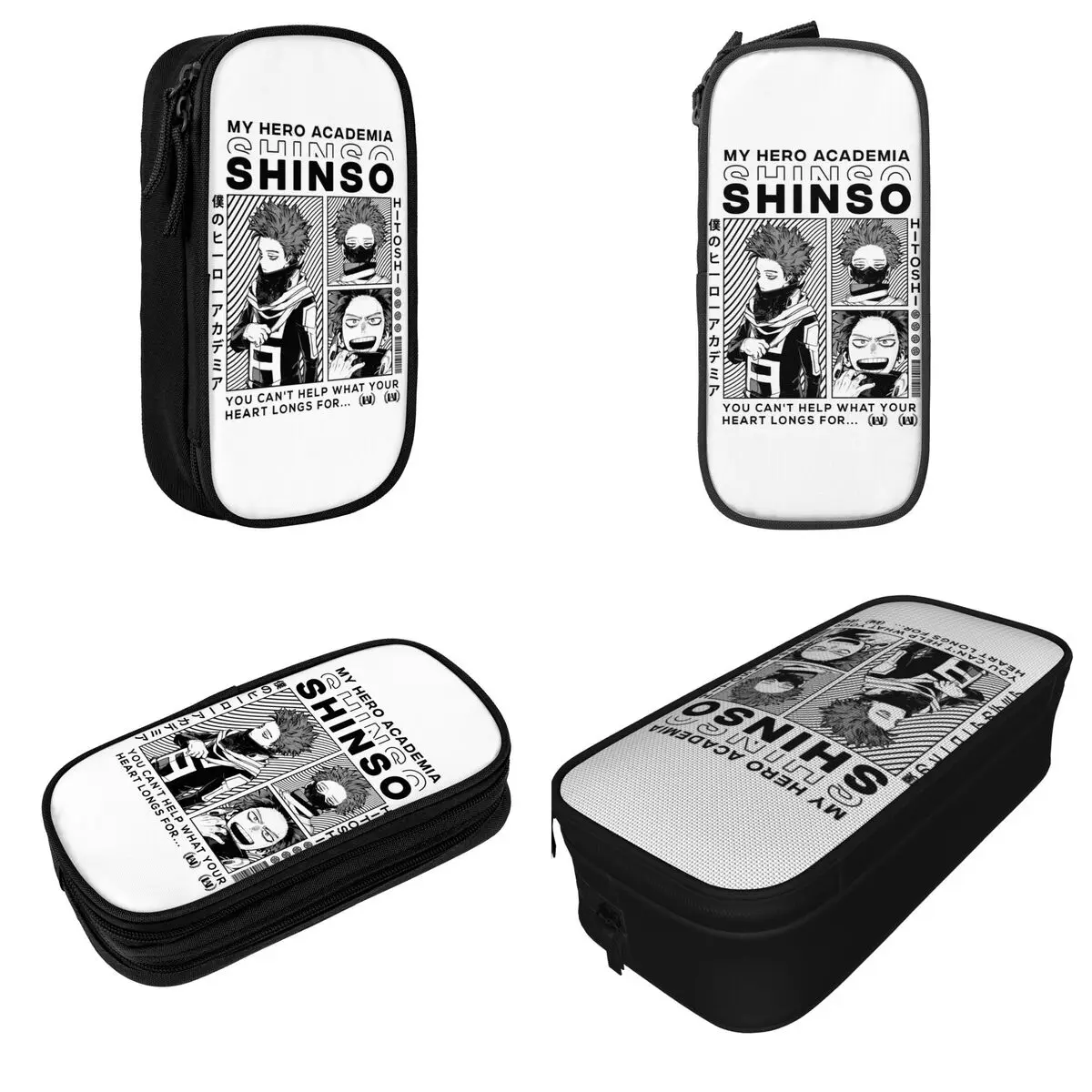 Hitoshi Shinso My Hero Academia Manga Pencil Cases Fun Pen Bags Student Big Capacity School Supplies Cosmetic Pencilcases