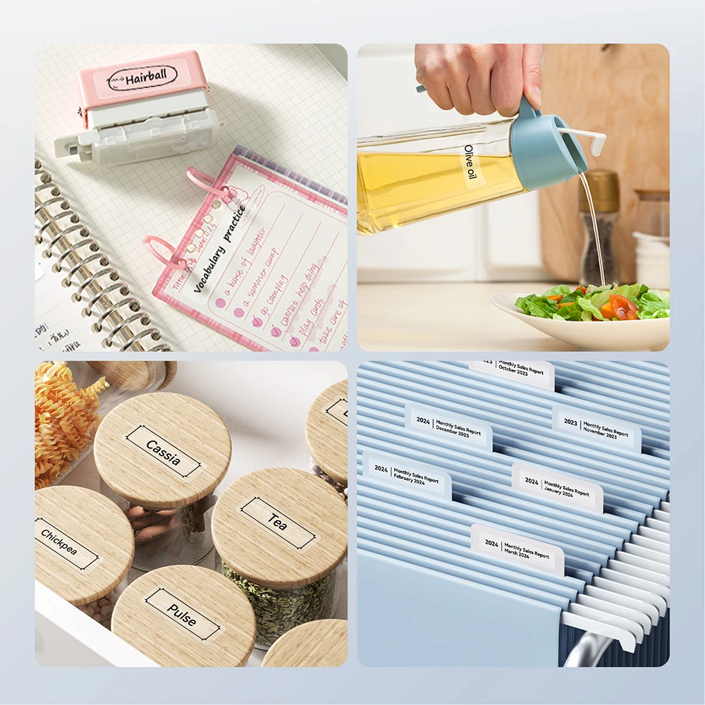 1 لفة Niimbot ملصق ملصق شفاف مقاوم للخدش ومضاد للنفط ورق ملصقات لطابعة الملصقات الحرارية D11 D110 D101 H1S