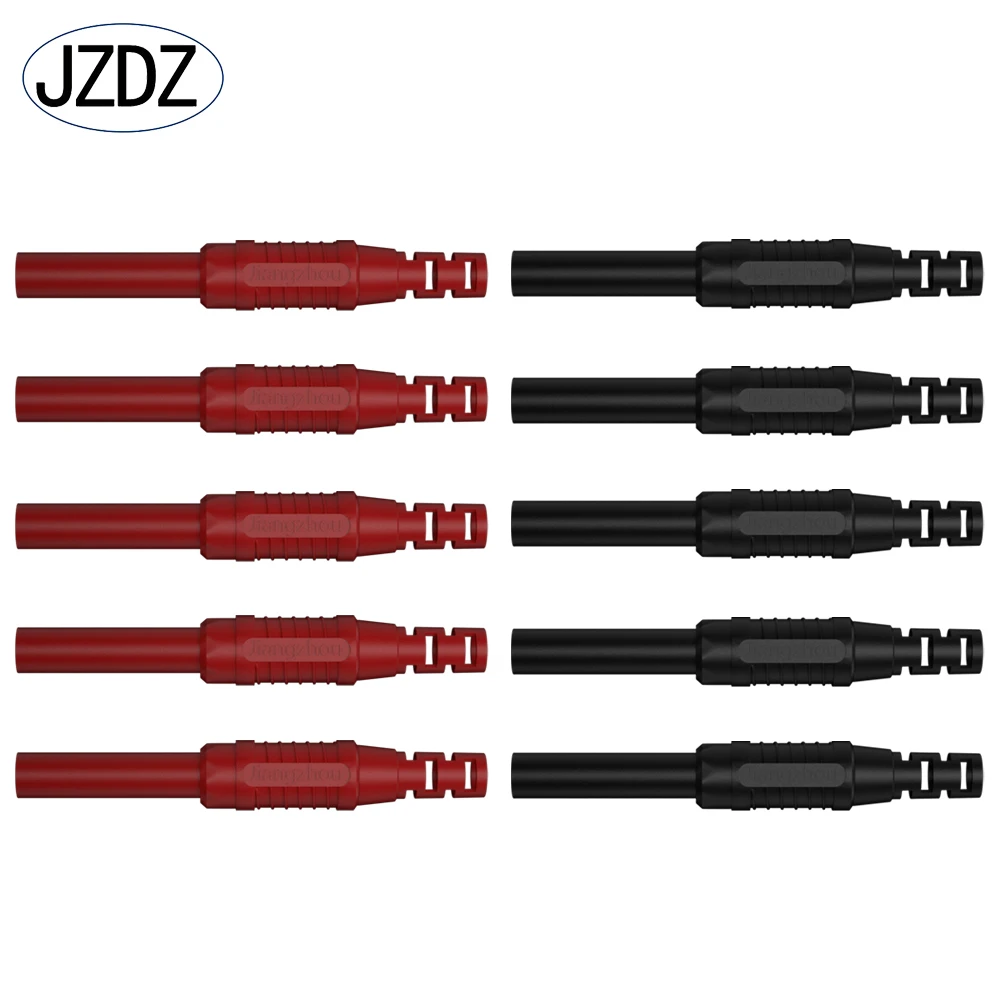 JZDZ 10pcs 4mm Banana Plug Female Socket Copper Extension Cord Connector  DIY Electrical Connector J.10051