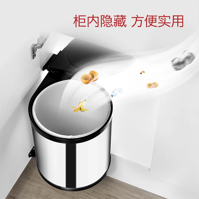 Embedded Concealed Cabinet, Built-in Hanging Kitchen, Drawer Type Stainless Steel Cabinet, Garbage Can