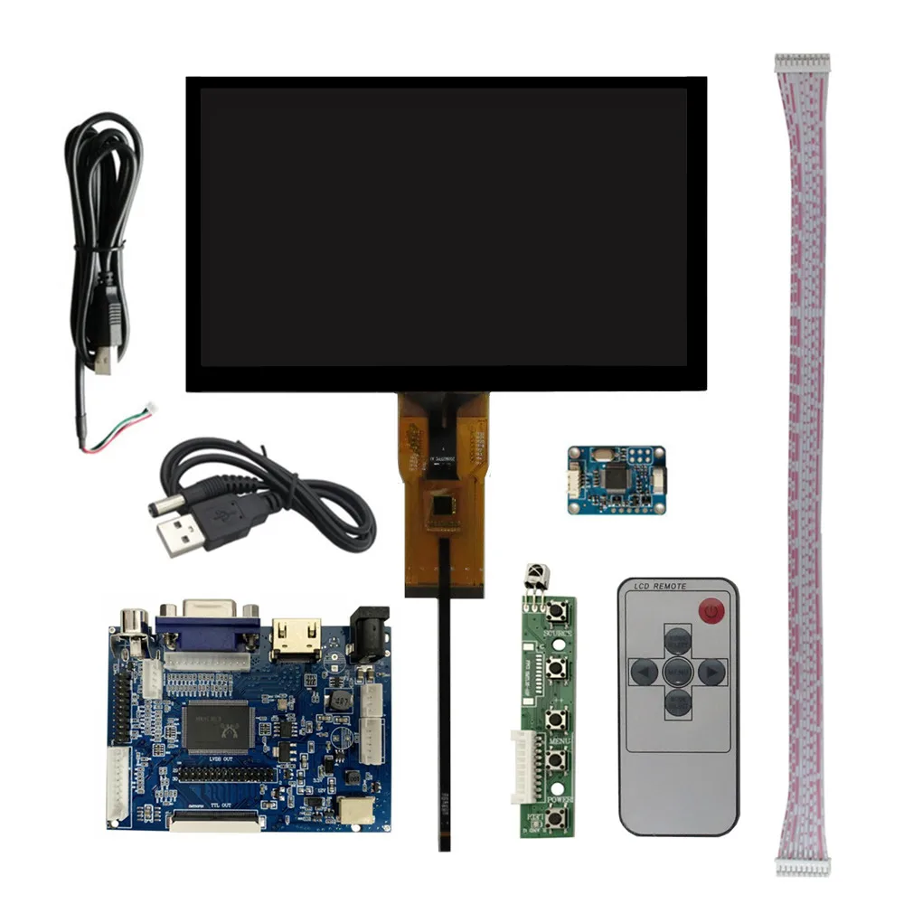 

7 Inch 1024*600 HDMI-Compatible Screen LCD Display+Capacitive Touchscreen With Driver Board Monitor For Raspberry Pi Banana