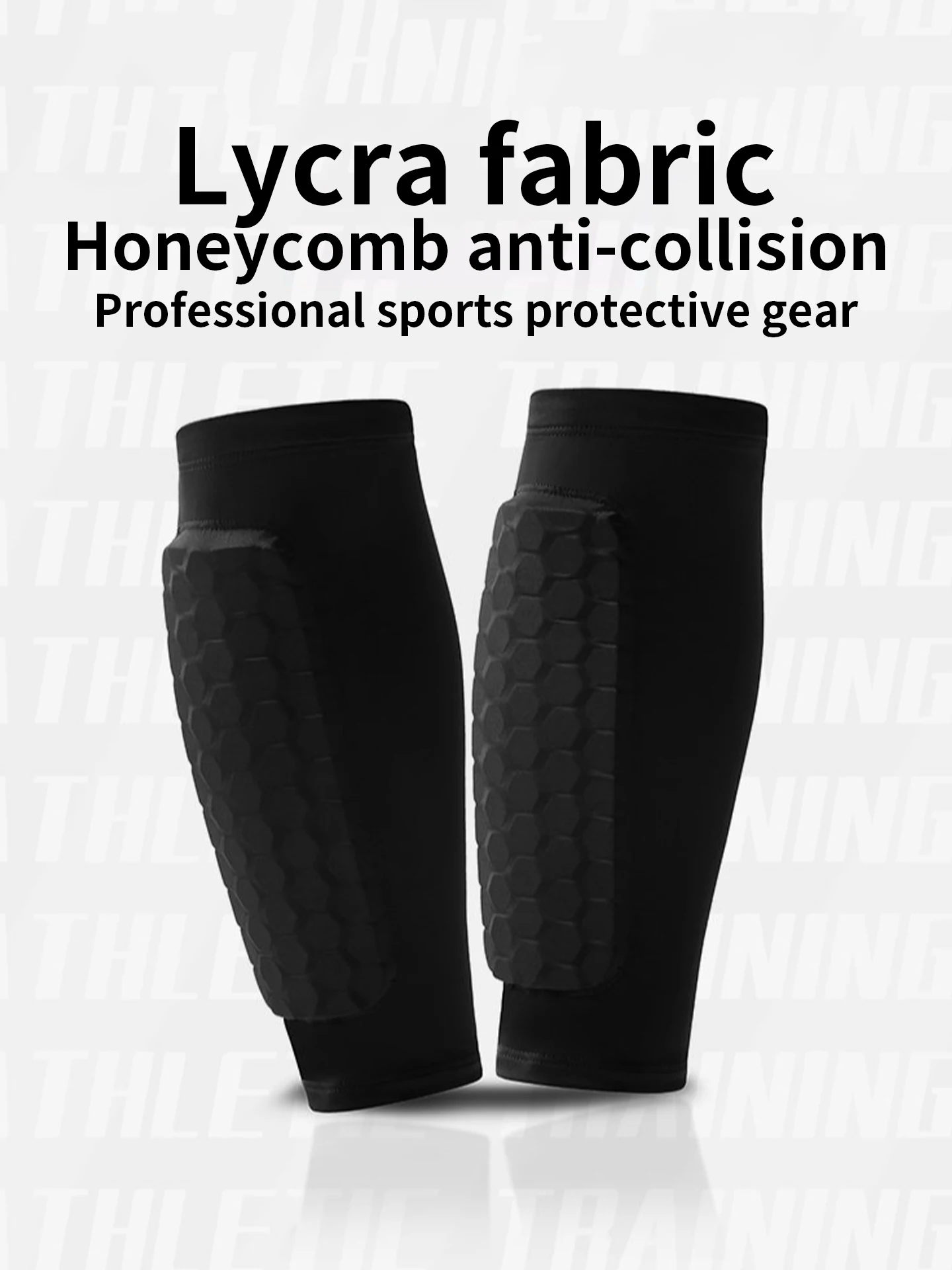 

1PC Ultra Lightweight Soccer Shin Guards Impact Absorption Thickened Shin Protection Pads Honeycomb Design Compression