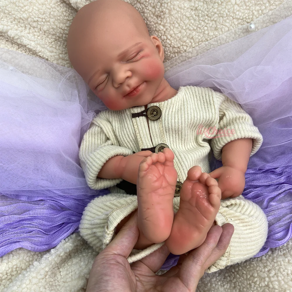 Hot Sale 20" Waterproof Silicone Reborn Baby Girl/Boy Pascale Handmade DIY Painted Open Mouth Doll Collection Christmas Gift