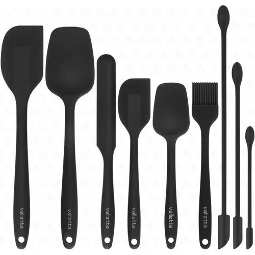 

Drongo Jar Scraper Silicone Spatula Set 9 Pieces Black