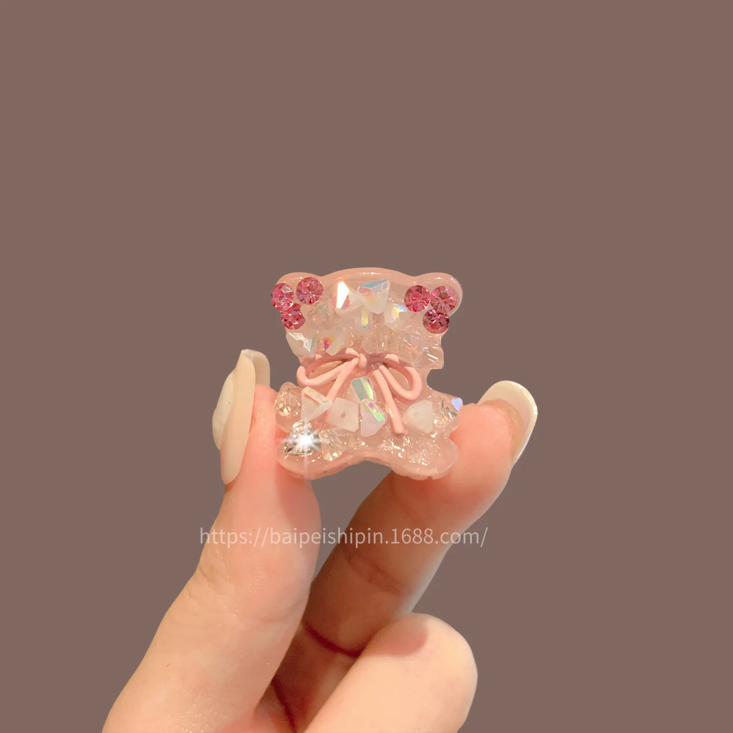 

Розовые мини-заколки-крабики с пайетками в корейском стиле для челки и детских прядей, нескользящие, на каждый день