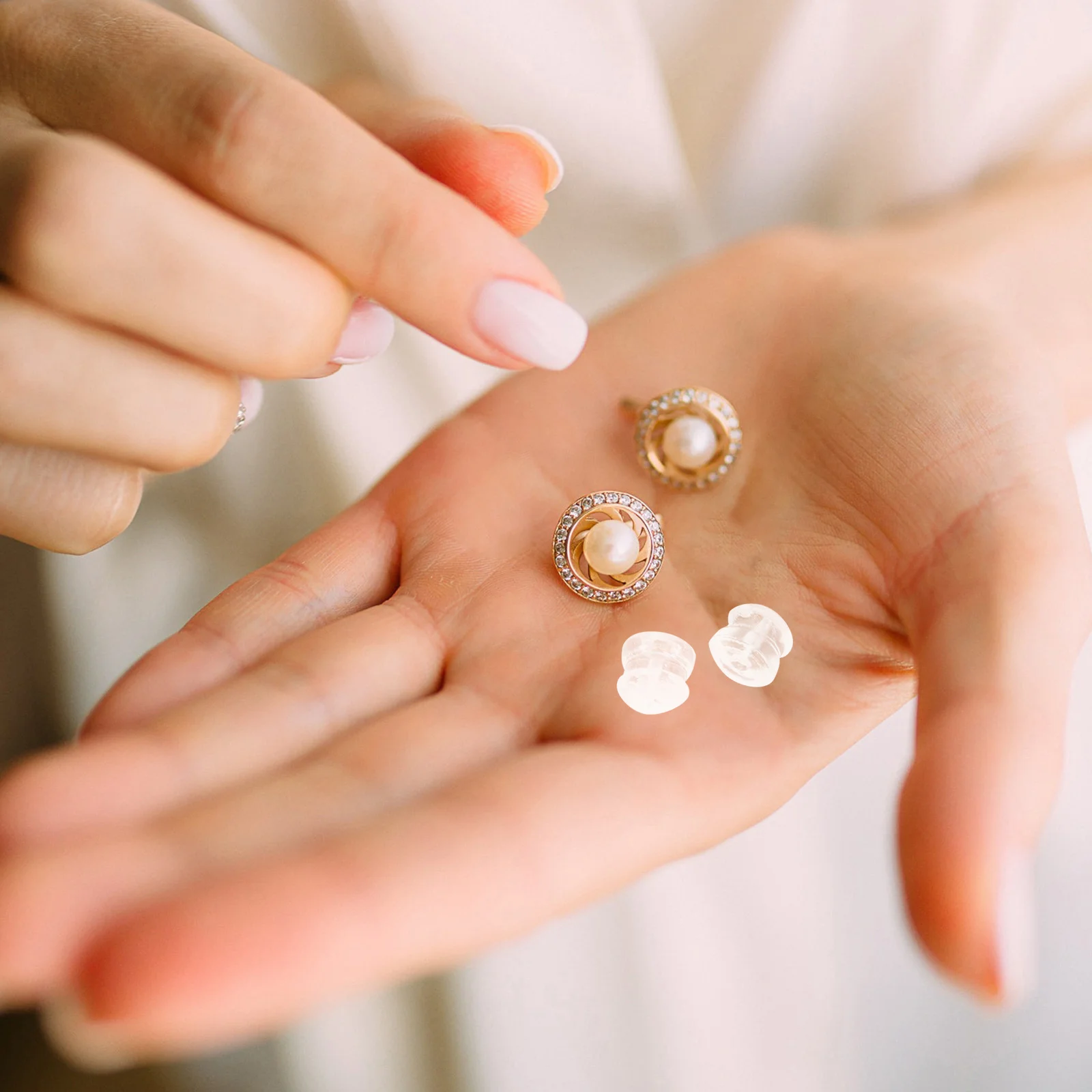 

30pcs Silicone Earring Backs Transparent For Studs Heavy Earrings Ear Jewelry Backs Replacement Safety Stopper