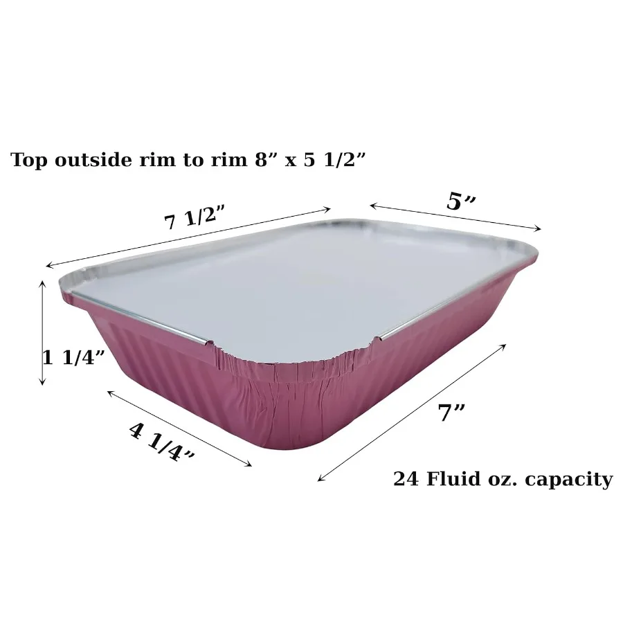 مقالي ملونة ضحلة مع غطاء لوح لتخزين المواد الغذائية والخبز بسعة 1.5 رطل، مقالي من رقائق الألومنيوم مثالية لـ Cooki