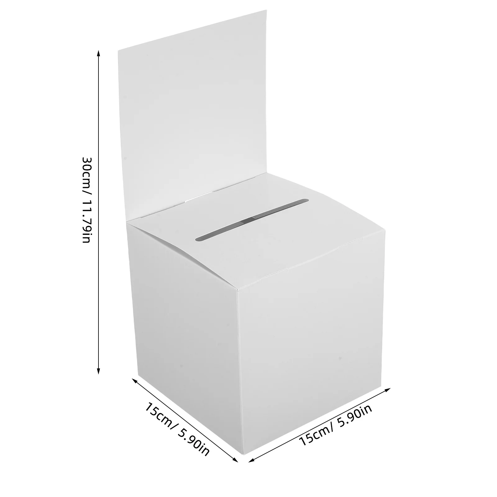 5pcs White Voting Foldable Suggestion Box With Slot For Schools Offices Card Collection Donation Ballot Box Fundraising Event