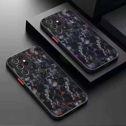 Real Forged Carbon Fiber Matte Case For Samsung Galaxy S25 S24 S23 Ultra S22 S21 Plus FE A56 A36 A26 A16 A06 A15 A25 A35 A55 5G