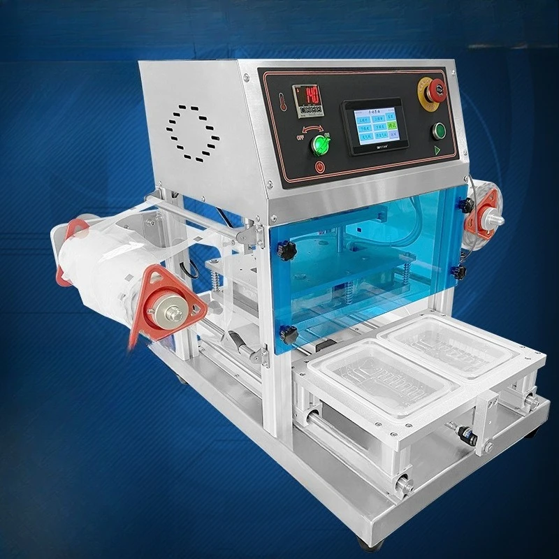 

DQ-280TQ desktop modified atmosphere packaging machine, automatic takeaway fast food tray sealing machine, nitrogen filling seal