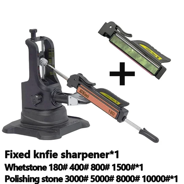 NONE Ruixin Pro III Messerschärfer Update Chefs Professionelles schärfendes Messerschärfsystem für die Küche Fixwinkel 4 Schleifsteine Apex 7