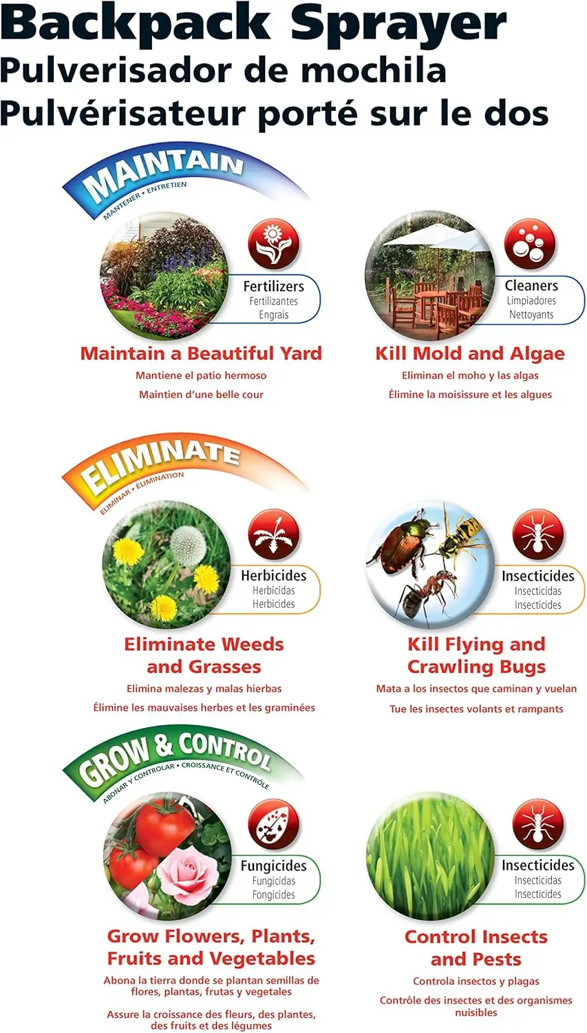 4-Gallon Backpack Sprayer with 90 PSI Pressure, Adjustable Nozzles for Garden and Farm Use