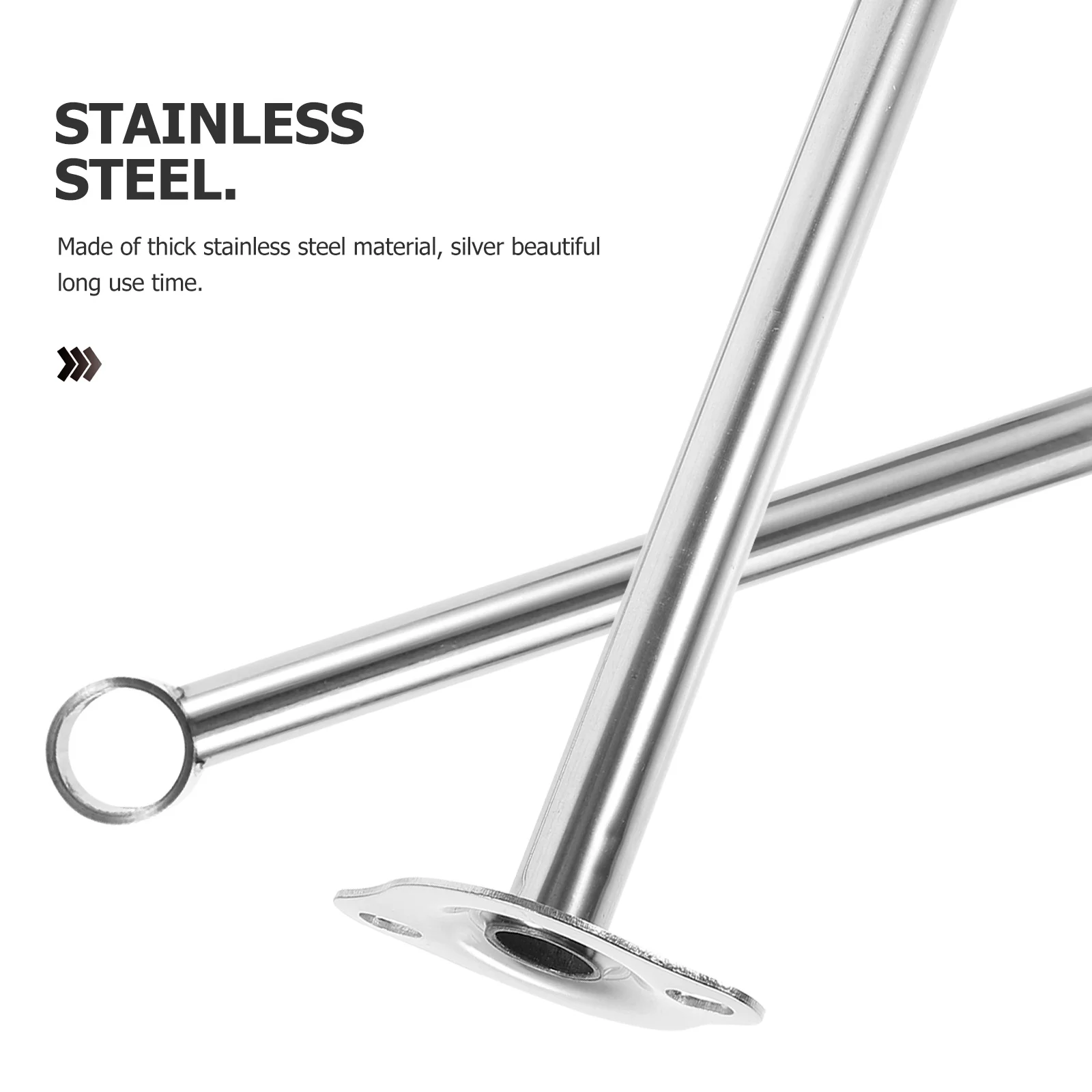 

2Pcs Stainless Steel Thickened Rod Bracket for Closet Hanging Rod Wardrobe Mount Heavy Duty Pipe Holder Adjustable Shower