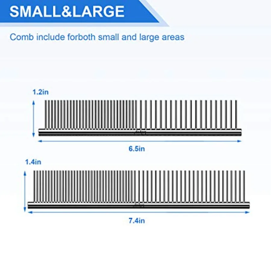 2 шт., металлическая расческа для собак из нержавеющей стали для удаления запутанных ковриков и массажа, профессиональные инструменты для ухода за домашними животными для ежедневного использования i
