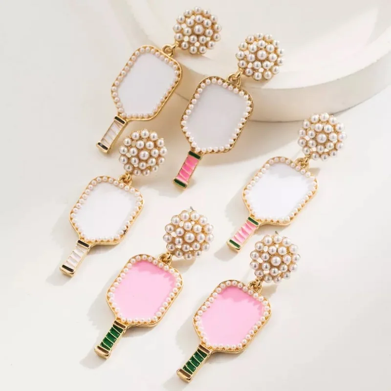 Sport Earrings for Women | Pickleball Earring | Cute Statement Earring for Women | Game Day Earrings Dangling Jewelry