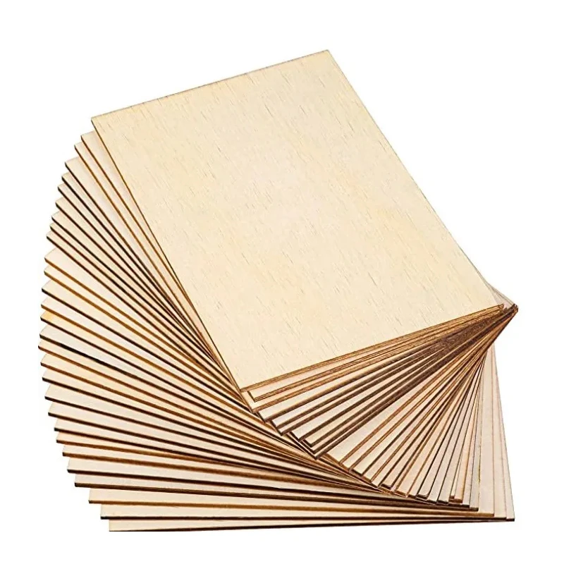 30pcs 10*15cm Unfinished Wood Sheets, Natural Blank Wooden Sheet Boards for DIY Project, Crafting Making, Art Supplies, Painting