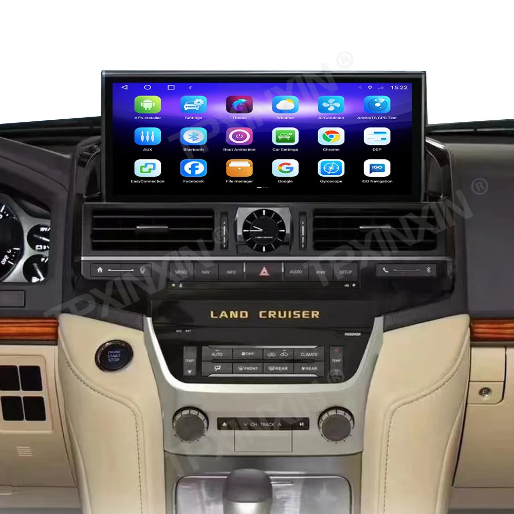 TPXINXIN Wireless CarPlay Android13 Auto Car Multimedia For Toyota Land Cruiser 2008-2020 Head Unit Touch Screen Rear Camera