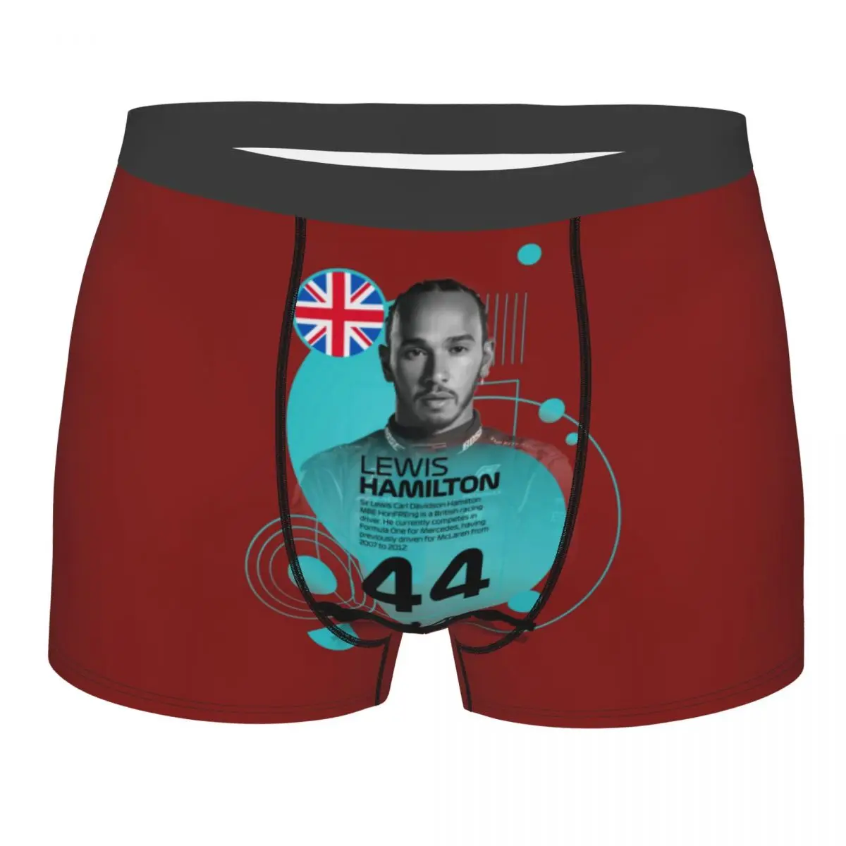 Custom Lewis Legacy Motorsport Boxer Shorts For Men 3D Print 44 Number Car Racing Underwear Panties Briefs Stretch Underpants