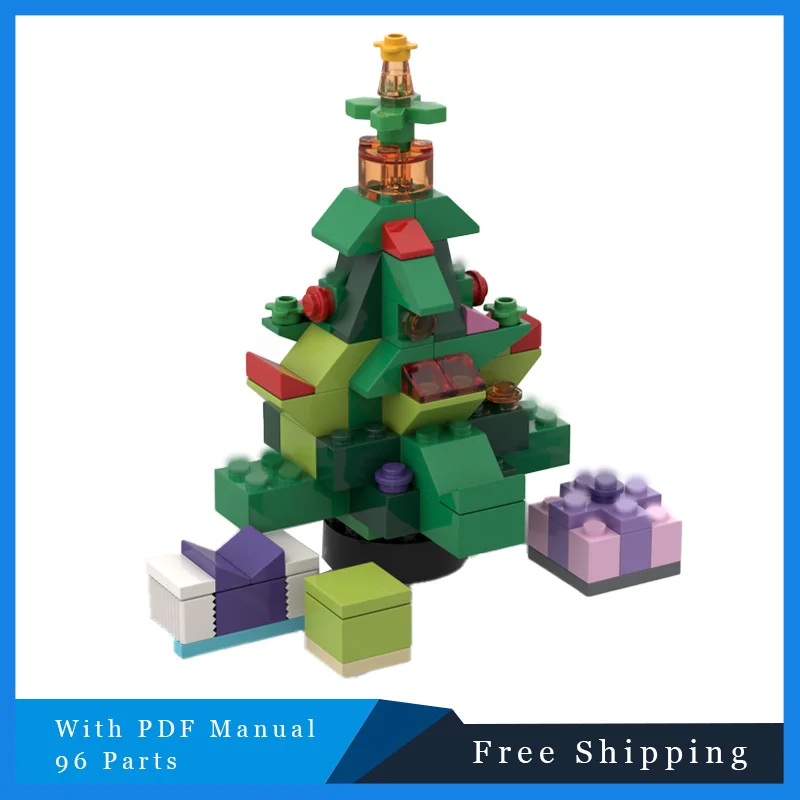 

96 шт. MOC строительные блоки кирпичи креативная рождественская елка и подарочная модель развивающая игрушка «сделай сам» для детей подарок на день рождения