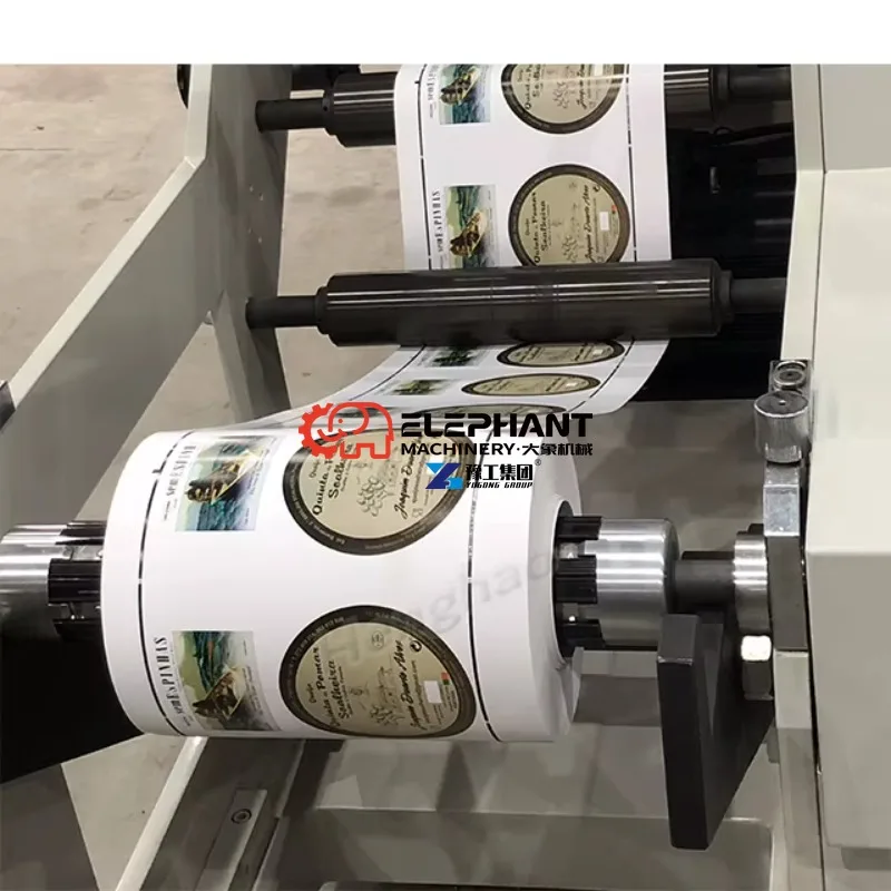 4-Color Narrow Automatic Flexographic Printing Machine Stack Flexo Plate Adhesive Paper Plastic Films Labels Paper Bags UV Dryer