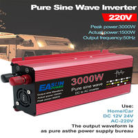 Pure Sine Wave Inverter DC 12V 24V To AC 220V Voltage 1000W 1600W 2200W 3000W Transformer Power Converter Solar Car Inverter