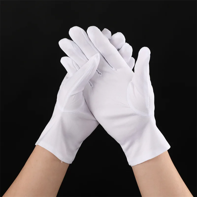 1PC White Cotton Work Gloves for Dry Hands Handling Film SPA Gloves Ceremonial High Stretch Gloves Household Cleaning Tools