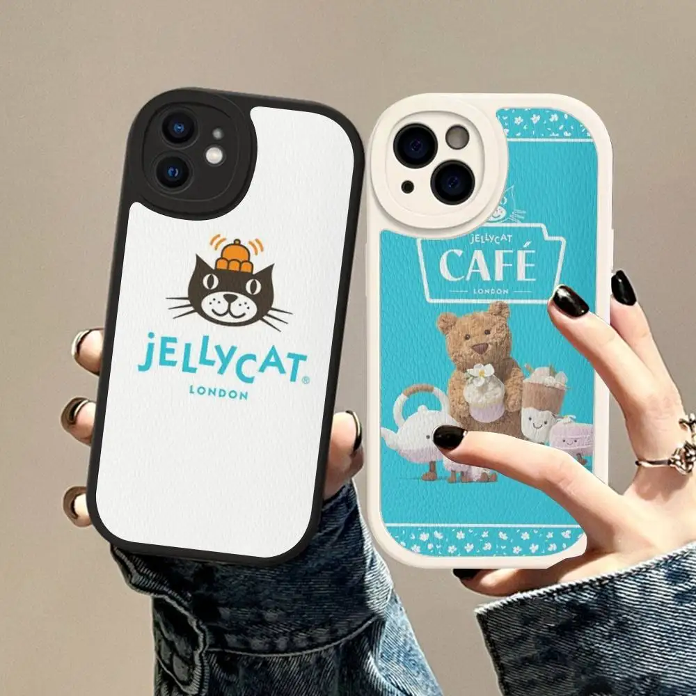 J-JELLYCAT милый кавайный чехол для телефона из жесткой кожи для IPhone 16 15 14 13 12 Mini 11 14 Pro Max Xs X Xr 7 8 Plus Fundas