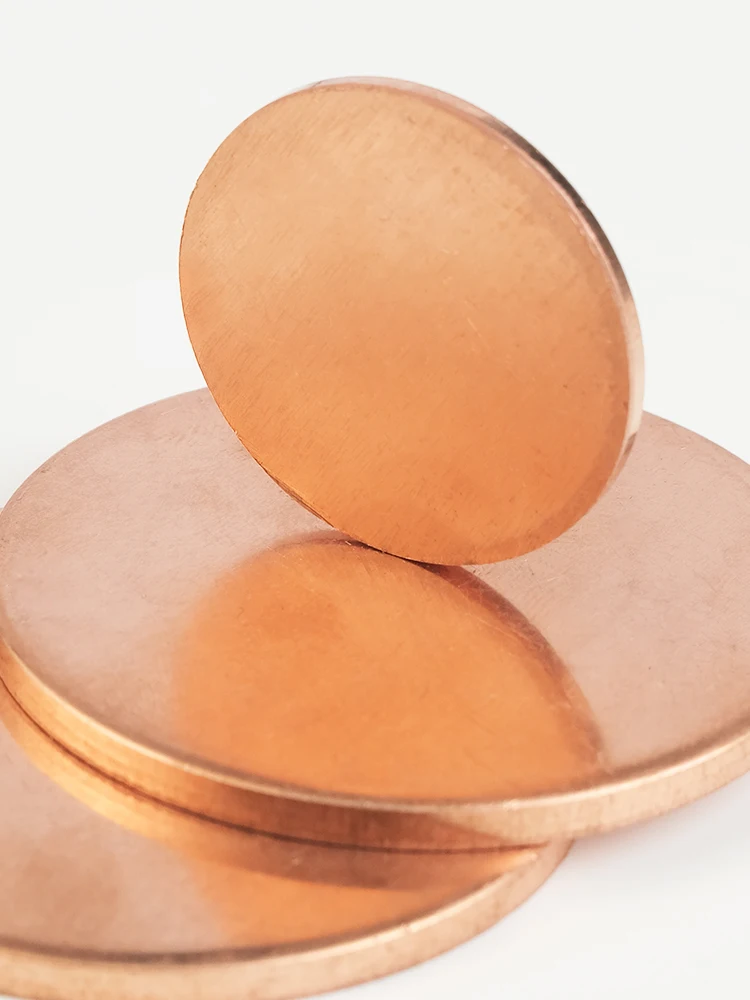 T2 Copper Disc Circular plate, Diameter 50/60/80/100/150/200mm,Thickness 0.5-5mm, Customized Processing