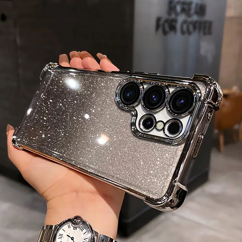 Bing S25ultra حافظة فاخرة مضادة للصدمات لهاتف سامسونج جالاكسي S 25 S24 23 22 21 20 نوت 20 Ultra Plus FE A34 حافظة عصرية للنساء