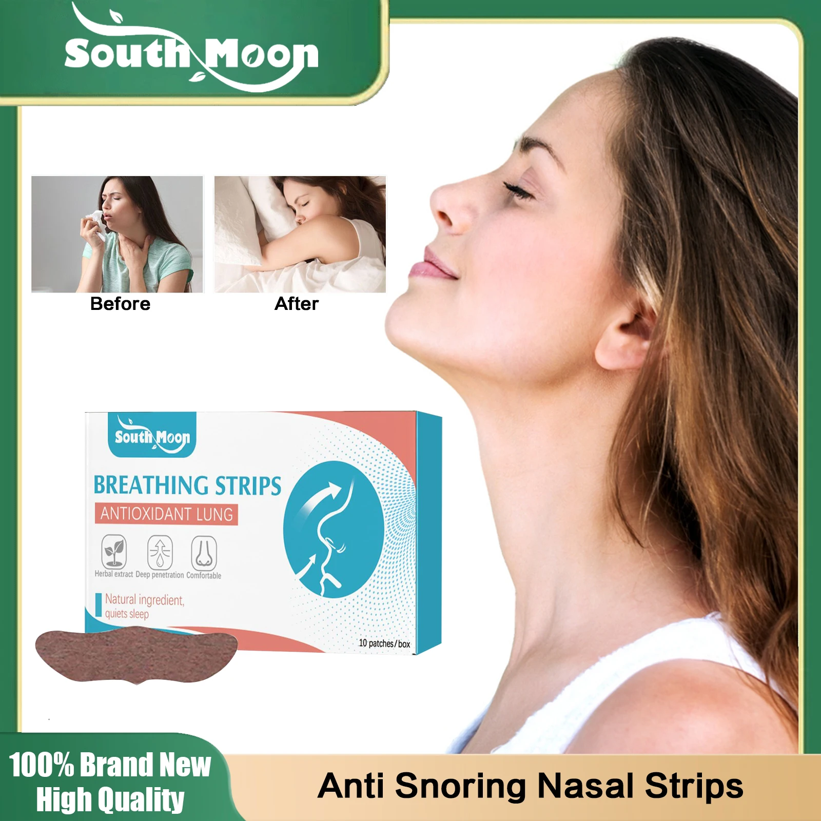 Anti Snoring Nasal Strips Promote Nose Breathing Reduce Dry Mouth Improve Sleeping Stop Snoring Night Sleep Breathe Nose Strips