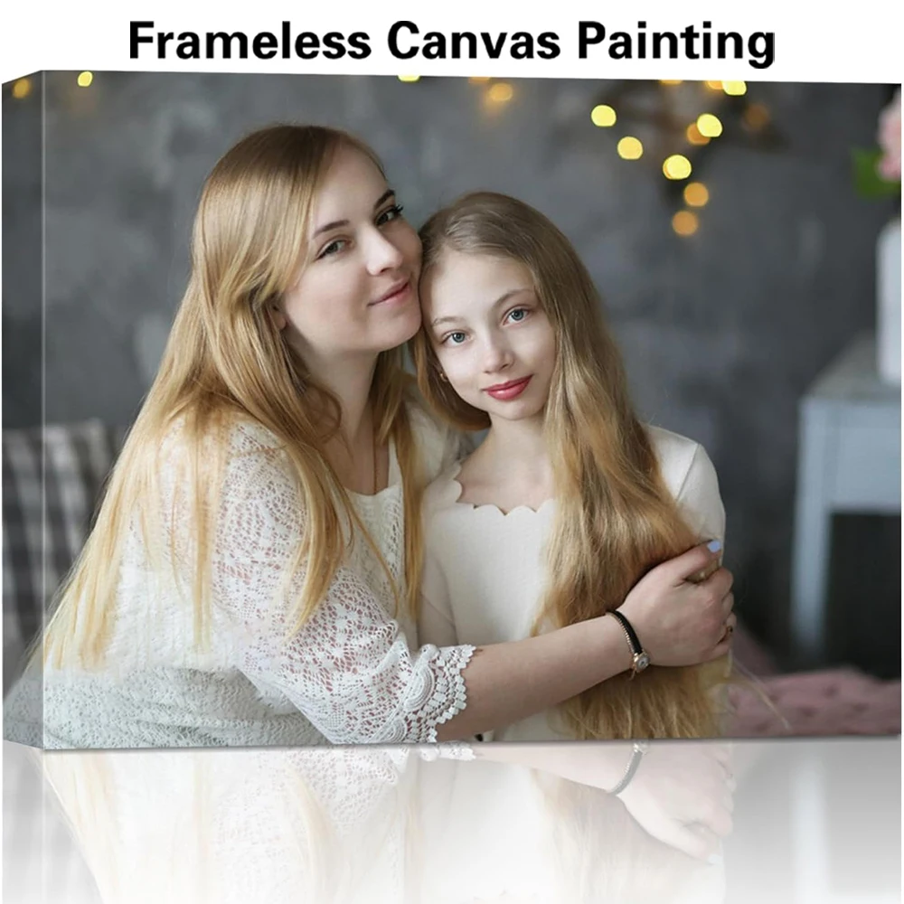 1 Pieza, Cuadro Personalizado sin Marco con Foto Familiar, Impresión Modular en Lienzo, Cuadros Decorativos para Pared, Cuadros Abstractos Modernos