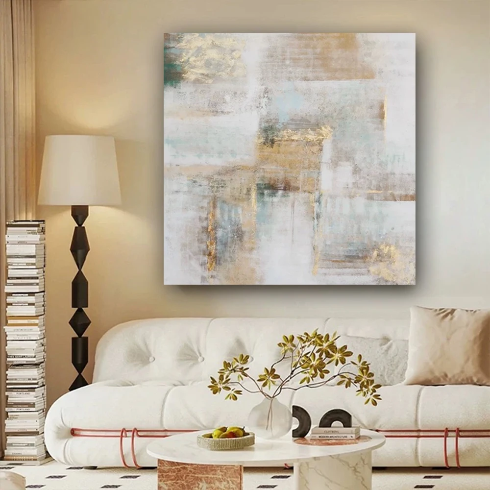 

100% Hand Painted Oil Painting Modern Wall Art Fabstract Marble Texture Canvas Paint Hotel Corridor Paintings For Home Decor