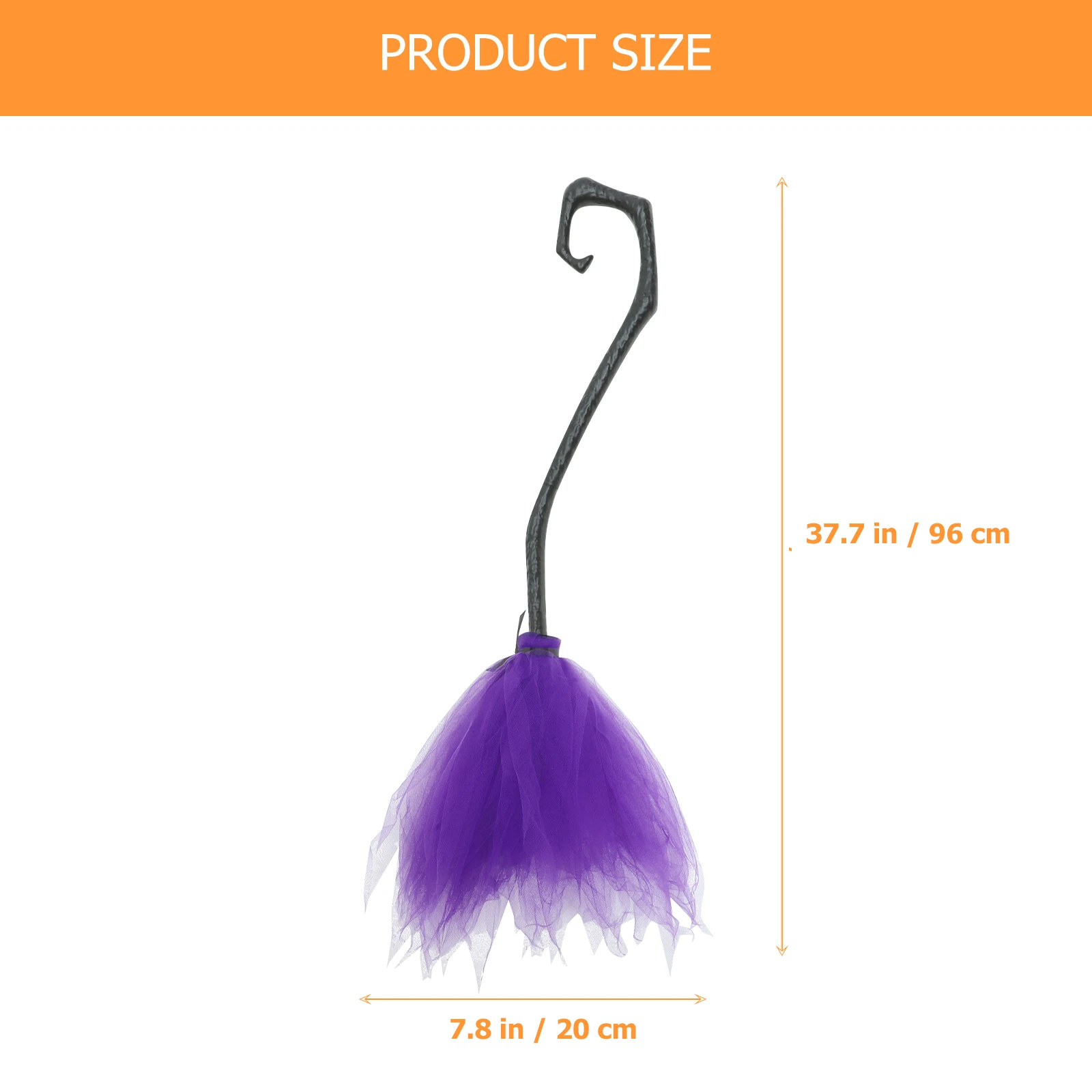 

Detachable Halloween Witch Broom Lightweight Plastic Halloween Broom Prop for Party Cosplay Decoration and Witch Costume