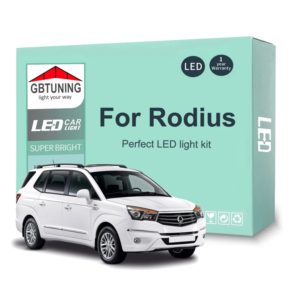 Kit lampadina interna a LED per Ssangyong Rodius 2005-2015 2016 2017 2018 2019 2020 2021 2022 Car Map Trunk Lamp Canbus nessun errore