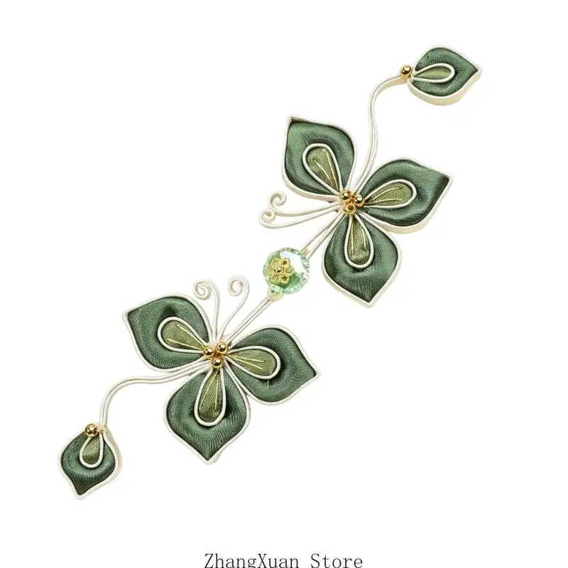 Blumen-Schmetterlings-Knoten-Knopfverschluss für Cheongsam Traditionelles Kleidungsstück Nähen 3XUF – Detail 4