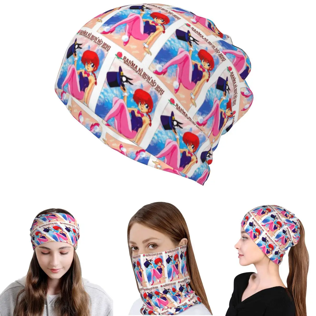 

Ranma 1/2 Female And P Chan Classic Bandana Neck Gaiter Face Scarf Multi-use Cycling Scarf Beanies Hat Unisex Adult Winter