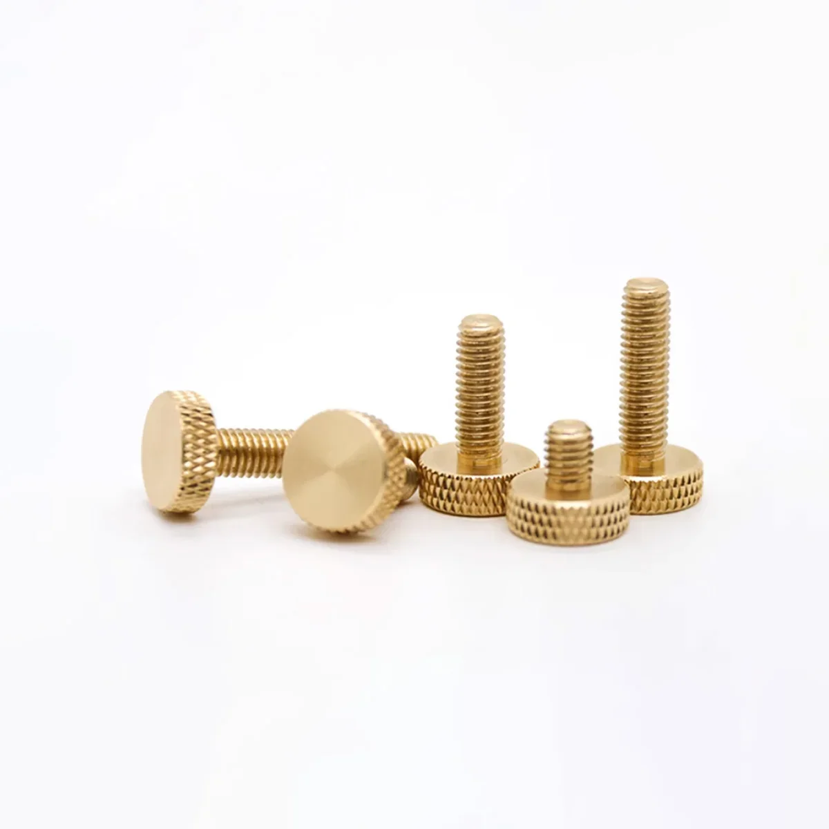 Brass Knurled Hand Screw / Copper  Flat Round Head Advertising Nail Flat Head Bolt M3M4M5M6